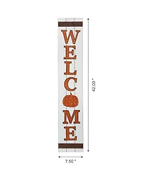 Glitzhome 42" H Fall Wooden Welcome Porch Sign