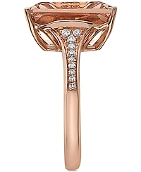 Effy Morganite (7-1/3 ct. t.w.) & Diamond (1/8 ct. t.w.) Ring in 14k Rose Gold