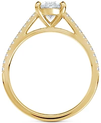 Portfolio by De Beers Forevermark Diamond Cathedral Solitaire Oval-Cut Pave Engagement Ring (5/8 ct. t.w.) in 14k Gold