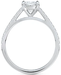 Portfolio by De Beers Forevermark Diamond Cushion-Cut Cathedral Solitaire & Pave Engagement Ring (5/8 ct. t.w.) in 14k White Gold