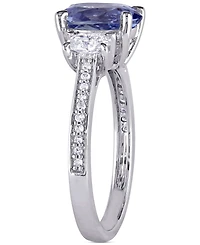 Tanzanite (2 ct. t.w.) & Diamond (5/8 Ring 14k White Gold