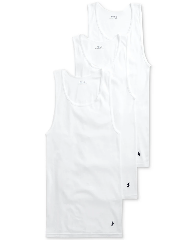 Polo Ralph Lauren Men's 3-Pack Tall Classic Cotton Undershirts