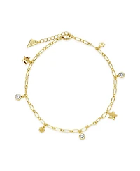 Sterling Forever Women's Butterfly and Blossom Anklet