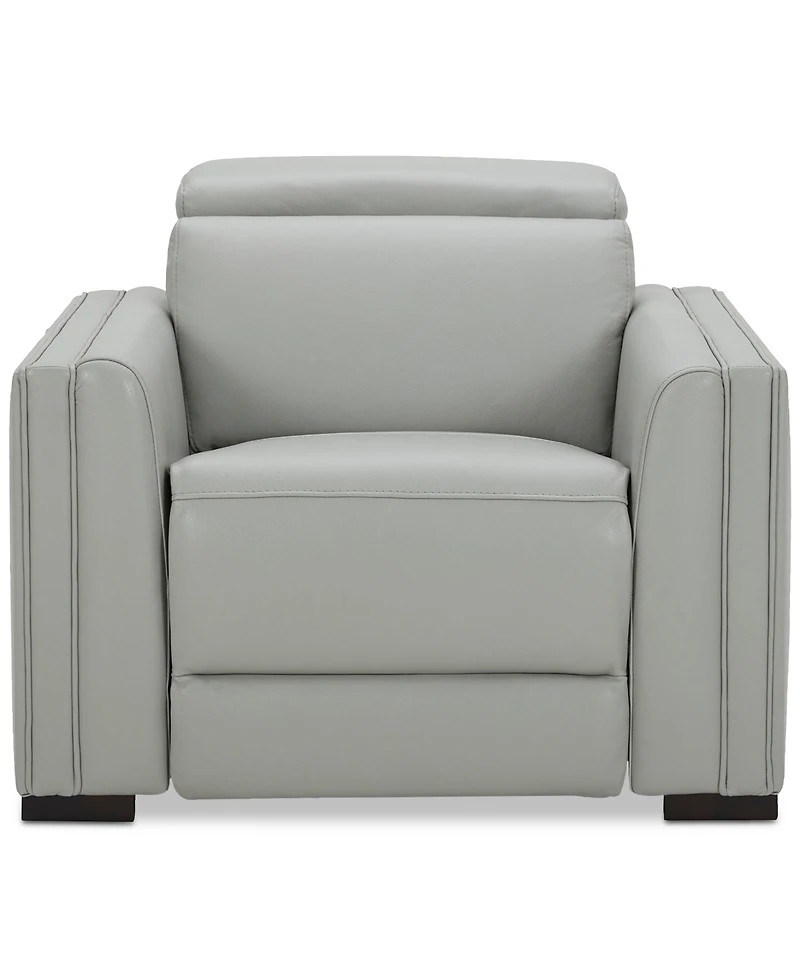 Closeout! Jenneth 41" Leather Recliner, Created for Macy's