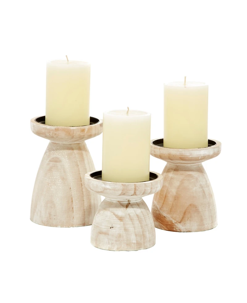 Natural Candle Holder, Set of 3