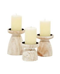 Natural Candle Holder, Set of 3
