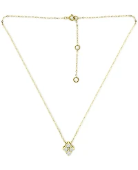 Giani Bernini Cubic Zirconia Cluster Pendant Necklace, 16" + 2" extender, Created for Macy's