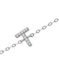 Giani Bernini Cubic Zirconia Initial Ankle Bracelet in Sterling Silver, Created for Macys