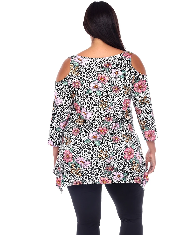 Plus Size Antonia Cold Shoulder Tunic Top