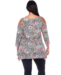 Plus Size Antonia Cold Shoulder Tunic Top