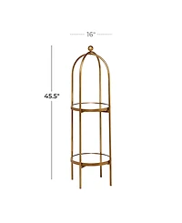 Metal Glam Standing Mirror Shelves