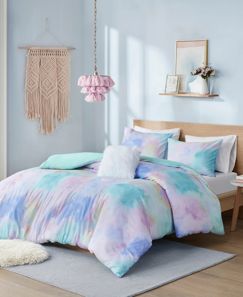 Intelligent Design Cassiopeia Watercolor Tie Dye 4-Pc. Duvet Cover Set