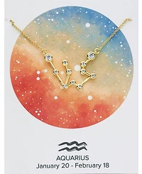 Women's When Stars Align Constellation Necklace 14k Gold Plate