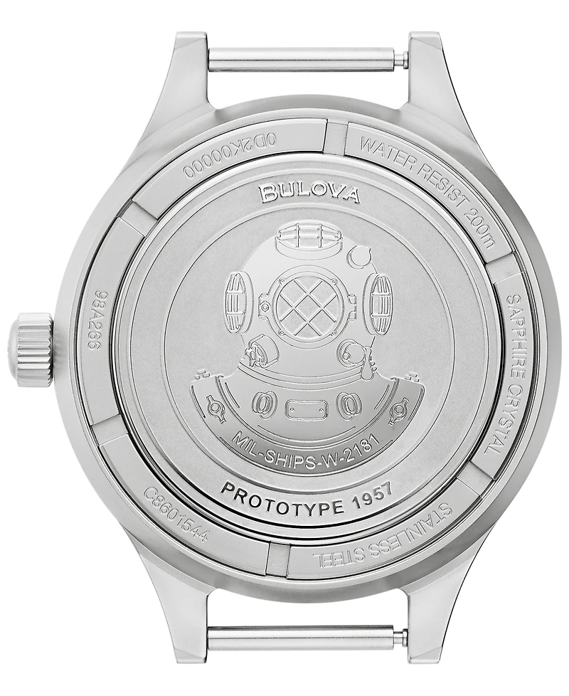 Bulova Men's Automatic Mil-ships-w-2181 Navy Nylon Strap Watch 41mm - Limited Edition