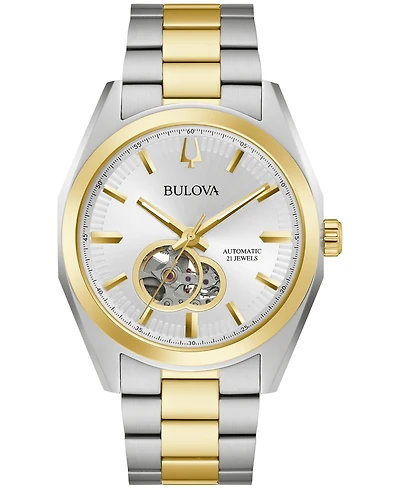 Bulova Men's Automatic Surveyor Gold-Tone Stainless Steel Bracelet Watch 42mm