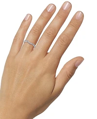 Diamond Curved Anniversary Ring (1/3 ct. t.w.) 14k White Gold