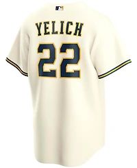 Men's Christian Yelich Cream Milwaukee Brewers Alternate Replica Player Jersey