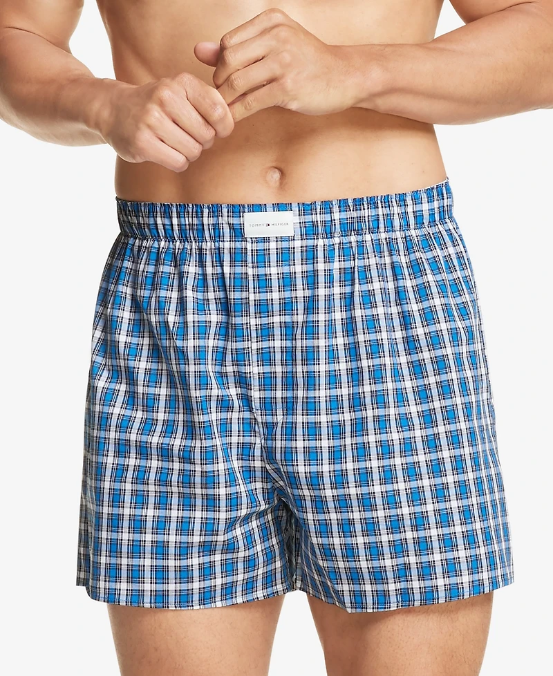 Tommy Hilfiger Men's 3-Pack Classic Printed Cotton Poplin Boxers