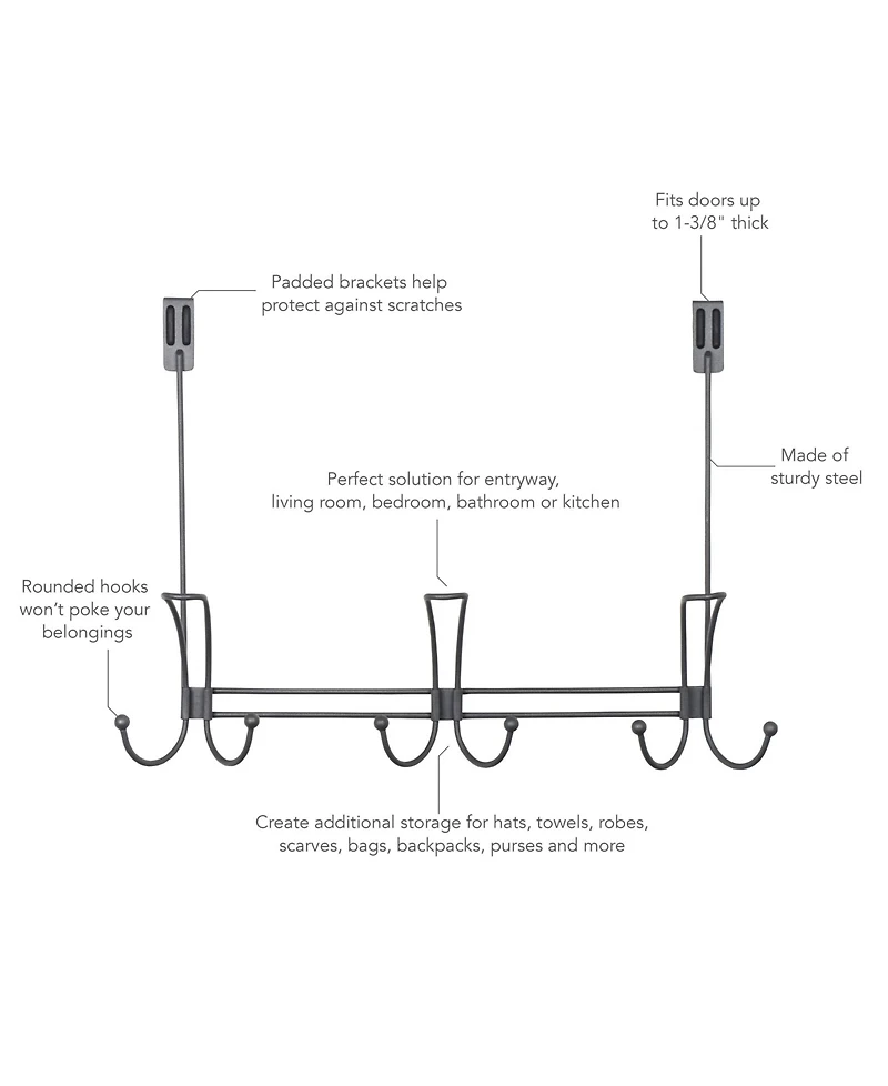 Spectrum Wilson over the Door 3-Hook Rack