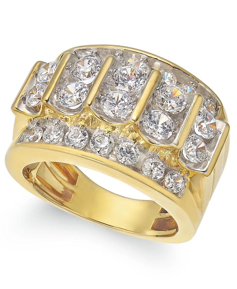 Men's Diamond Elevated Cluster Ring (3 ct. t.w.) 10k Gold