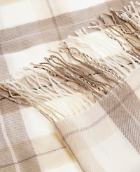 Happycare Textiles Yarn-Dyed Woven Plaid Fringe Throw, 60" x 50"