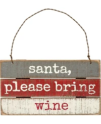 Primitives by Kathy Slat Ornament - Santa