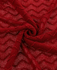 Happycare Textiles Solid Soft Zigzag Lightweight Throw, 60" x 50"