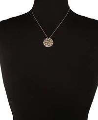 D'Oro by Effy Diamond Textured Circle Pendant (3/4 ct. t.w.) in 14k Gold