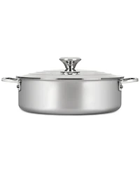 Le Creuset 4.5 Quart Stainless Steel Rondeau with Lid
