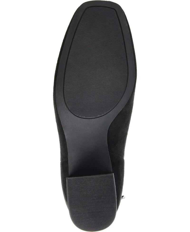 Journee Collection Women's Audrina Stacked Heel Dress Booties