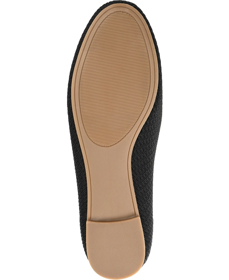 Journee Collection Women's Maryann Knit Round Toe Ballet Flats