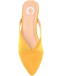 Journee Collection Women's Reeo Mesh Pointed Toe Slip On Mules