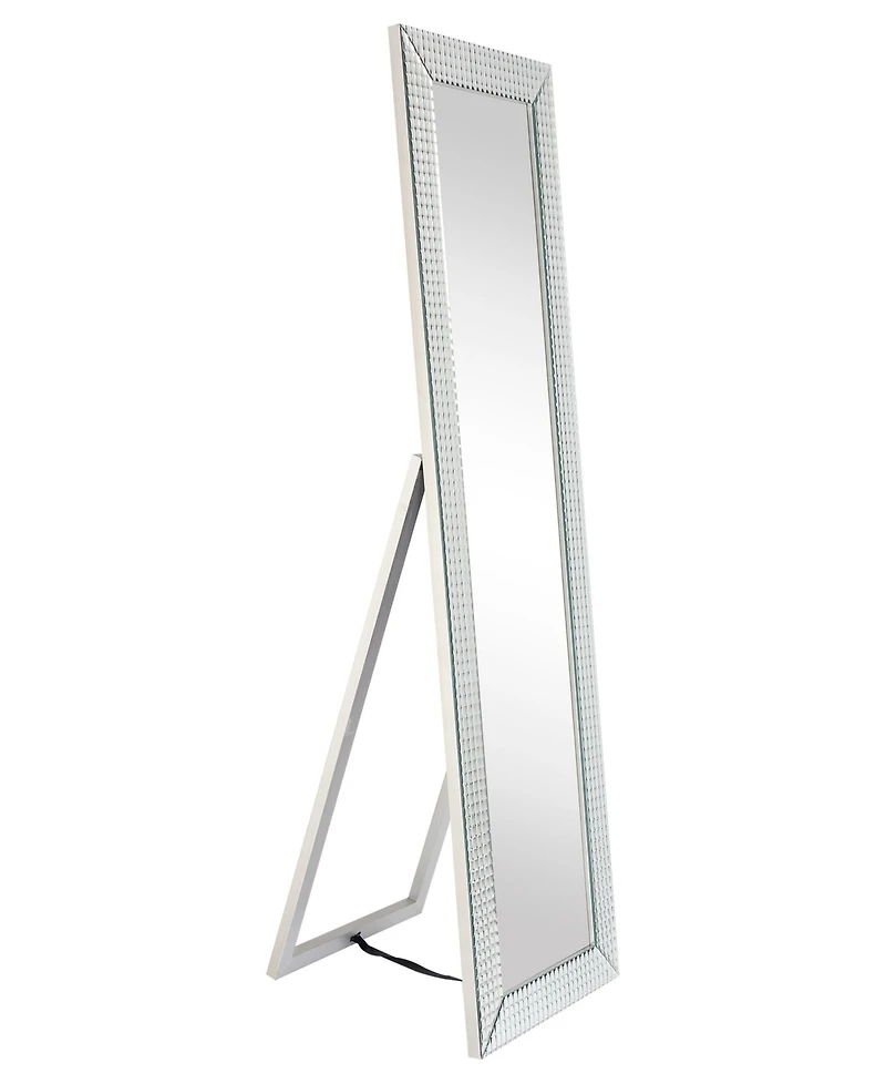 Empire Art Direct Solid Wood Frame Covered with Beveled Prism Mirror - 64" x 18"