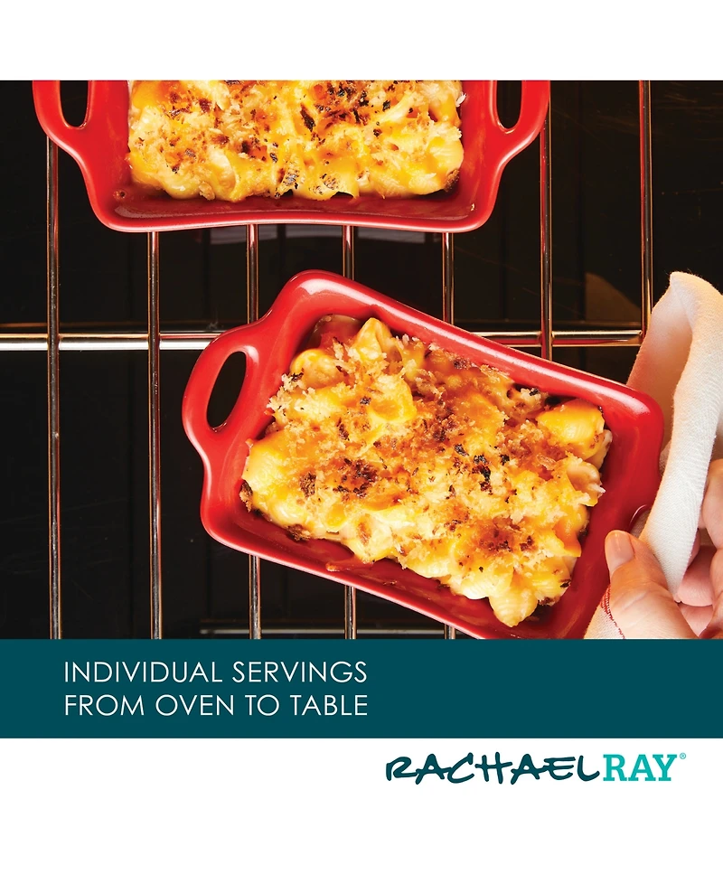 Rachael Ray Ceramics Rectangular Au Gratin Set, 2-Piece