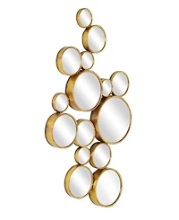 CosmoLiving by Cosmopolitan Gold Contemporary Metal Wall Mirror, 40 x 22