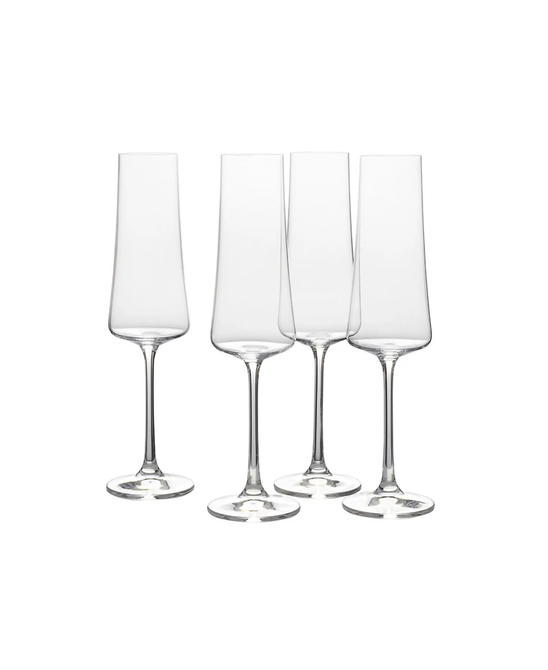 Mikasa Aline Flute Glasses Set of 4, 10 oz
