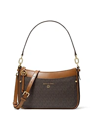 Michael Kors Logo Jet Set Charm Top Zip Pochette Shoulder Bag