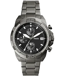 Fossil Men's Bronson Chronograph Gray Stainless Steel Bracelet Watch 44mm