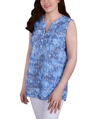Women's Sleeveless Pintucked Blouse