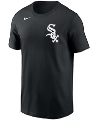 Men's Luis Robert Black Chicago White Sox Name Number T-shirt
