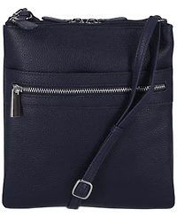 Giani Bernini Triple-Zip Pebble Leather Dasher Crossbody, Exclusively at Macy's
