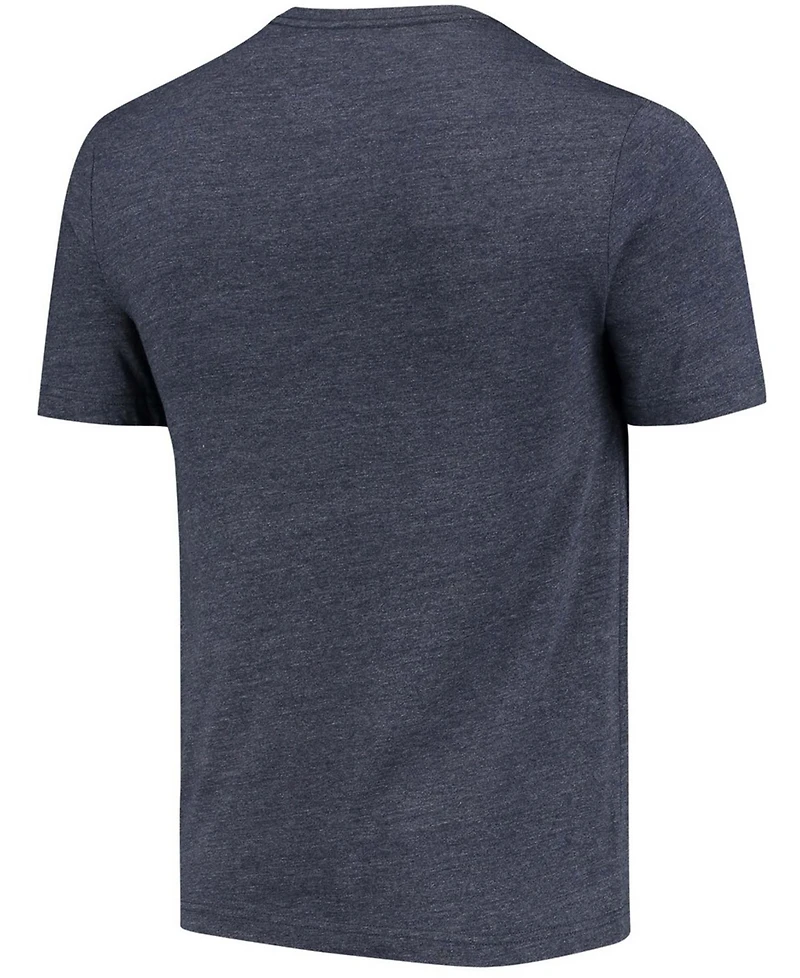 Men's Navy Detroit Tigers Weathered Official Logo Tri-Blend T-shirt