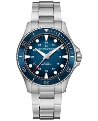 Hamilton Men's Swiss Automatic Khaki Navy Scuba Stainless Steel Bracelet Watch 43mm