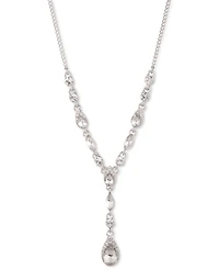 Givenchy Pear-Shape Crystal Lariat Necklace, 16" + 3" extender