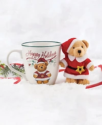 Winterberry Happy Holidays Bear & Mug Set