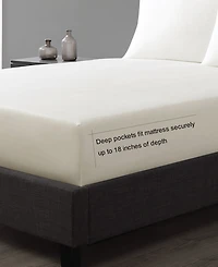 Vera Wang Solid 800 Thread Count Cotton Sateen 4 Piece Sheet Set