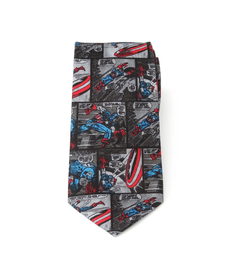 Marvel Men's Captain America Comic Tie