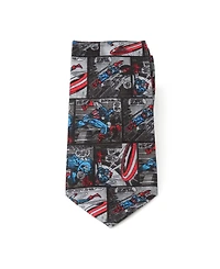 Marvel Men's Captain America Comic Tie