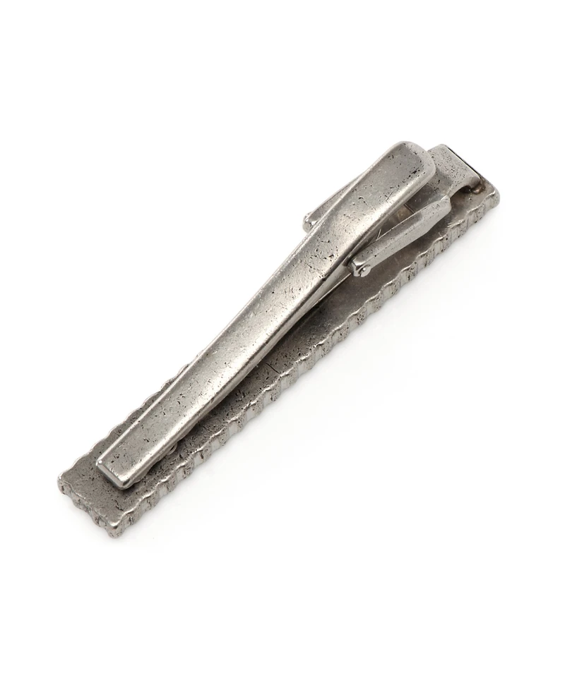Ox & Bull Trading Co. Men's Antique Silver Herringbone Tie Clip