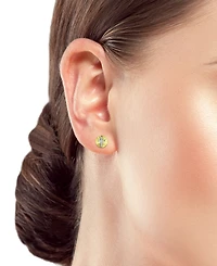 Giani Bernini Cubic Zirconia Cross Disc Stud Earrings, Created for Macy's
